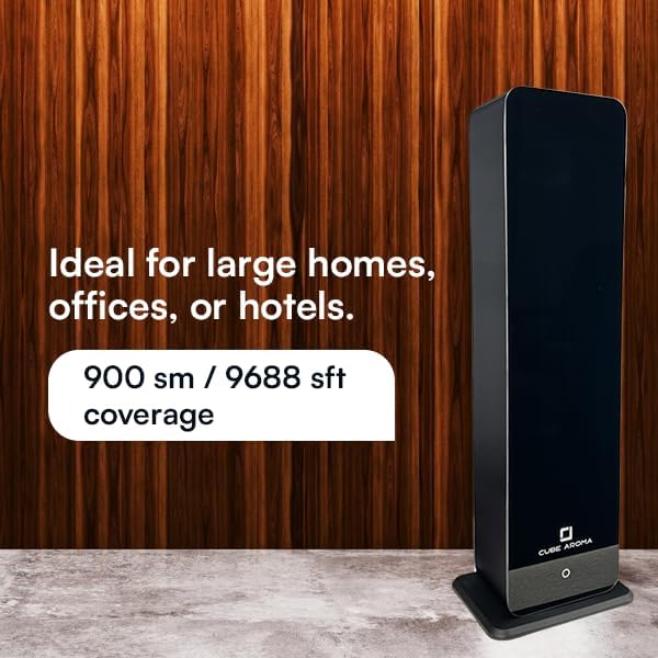 CA-2700 Black Diffuser - Aromatherapy Diffuser - Wall Mount Essential Oil Diffuser - Smartphone Control - Timer - Adjustable Mist Intensity - Perfect for Luxury Homes, Office, Hotel Lobby