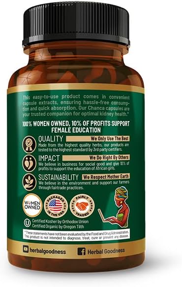 Herbal Goodness Chanca Piedra Capsules 60ct - Chanca Piedra Stone Breaker for Kidney and Gallbladder Health Support - Supports Kidney Function and Gallbladder Wellness - 1 Bottle