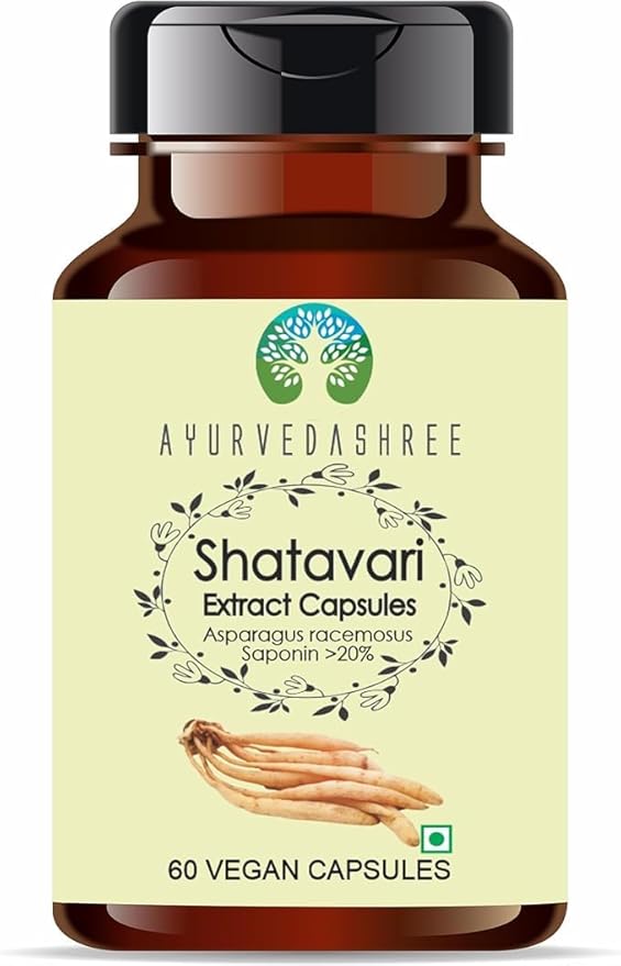 Shatavari Extract 500mg - 60 Vegetarian Capsules | Asparagus Racemosus | All Natural | 100% Vegan | Gluten-Free.