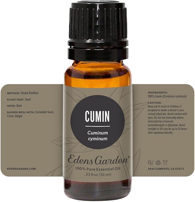 Edens Garden Cumin Essential Oil- 100% Pure Premium Grade, Undiluted, Natural, Therapeutic, Aromatherapy, The Best for Diffuser, Candle, Laundry, Humidifiers 10 ml (.33 fl oz)