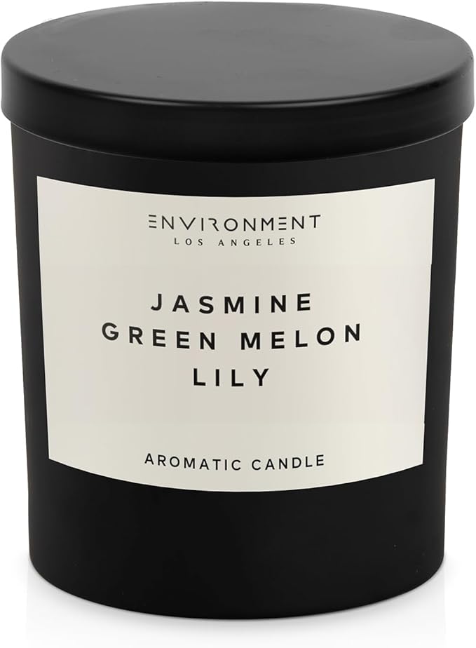 ENVIRONMENT Inspired by 5-Star Resort WN Candle, 8oz Luxury Coconut Wax Candles for Home (Jasmine | Green Melon | Lily) 1 Wick Candle, Home Fragrance Products, 1 Wick Candle, Vegan & Cruelty-Free