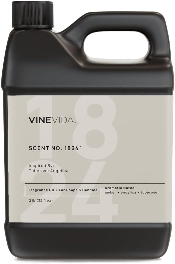 VINEVIDA [32oz] Tuberose Angelica Fragrance Oil for Candle Making - Natural Candle Oil Scents - Soap Making Essential Oil - Made in USA