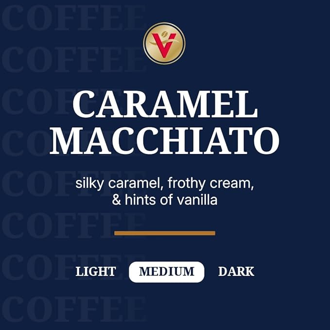 Victor Allen's Coffee Caramel Macchiato Flavored, 80 Count, Medium Roast, Single Serve Coffee Pods for Keurig K-Cup Brewers