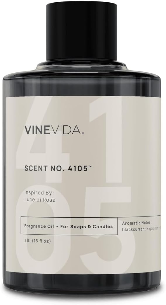 VINEVIDA [16oz] Luce di Rosa Fragrance Oil for Candle Making - Natural Candle Oil Scents - Soap Making Essential Oil - Made in USA