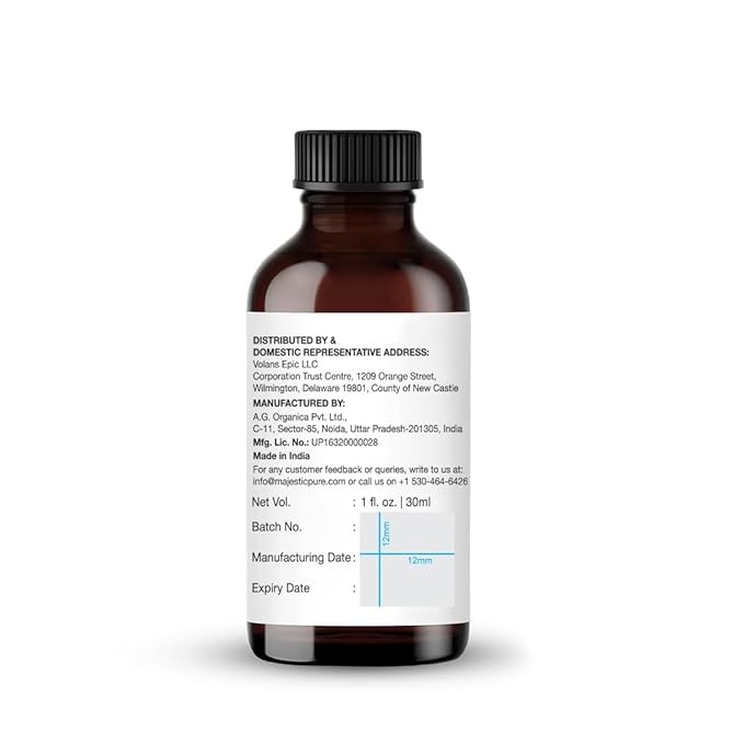 Majestic Pure Essential Oil with Glass Dropper - 100% Pure and Natural - Essential Oils for Diffuser, Aromatherapy, Soap and Candle Making, Black Pepper Essential Oil, Black Pepper Oil, 1 Fl Oz