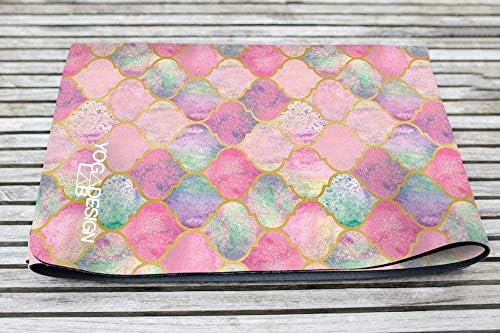 YOGA DESIGN LAB | The Combo Yoga Mat | Eco Luxury | Ideal for Hot Yoga, Power, Bikram, Ashtanga, Sweat | Studio Quality | Includes Carrying Strap!