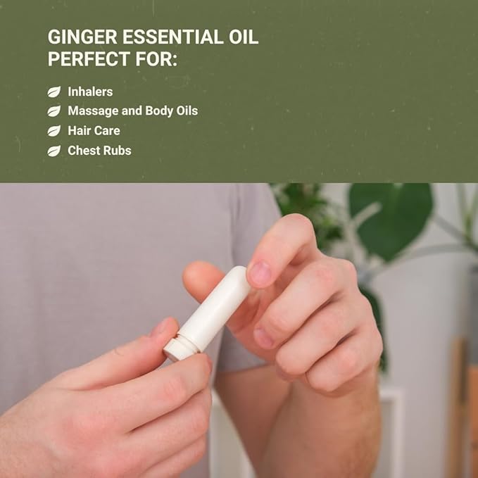 Ginger Essential Oil - Direct from Bio-Young Aromas - Pure Ginger Oil for Skin - Aceite de Jengibre - Aromatherapy 100% Therapeutic Premium Grade (22lbs)
