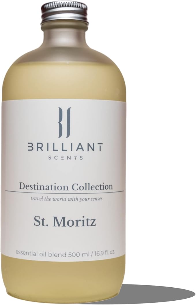 Brilliant Scents Fragrance Oil Set - Hotel Collection Diffuser Oil for Natural Aromatherapy - for Perfume, Home, Gym, Office, Candles - 16.9 FL OZ Size - St. Moritz