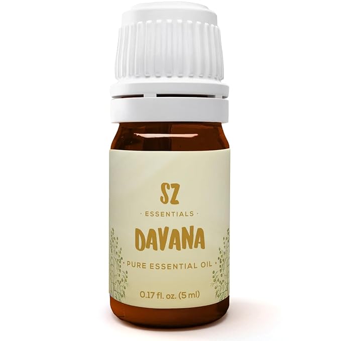 Davana Essential Oil - 100% Pure & Undiluted - Extracted from Artemisia Pallens- Sweet and Sour, Dried-Fruity, and Watermelon-Like Aroma Therapeutic Grade & Vegan - 0.17 oz (5 ml)