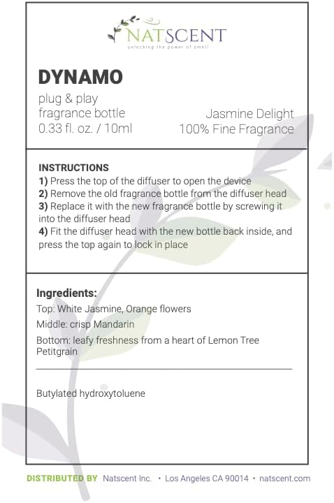 Jasmine Delight Essential Oils for Diffusers for Home, Nature-based Jasmine Essential Oil, Long-lasting & Family-friendly Diffuser Oils Scents, IFRA Certified, Cold Air & Ultrasonic – 0.33 oz
