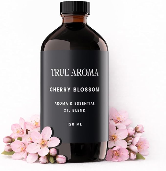 100% Pure Cherry Blossom Essential Oil | Japanese Cherry Blossom Scented Oil for Diffusers | Luxury Premium Grade, Undiluted, Natural, Aromatherapy Fragrance — 120 ML