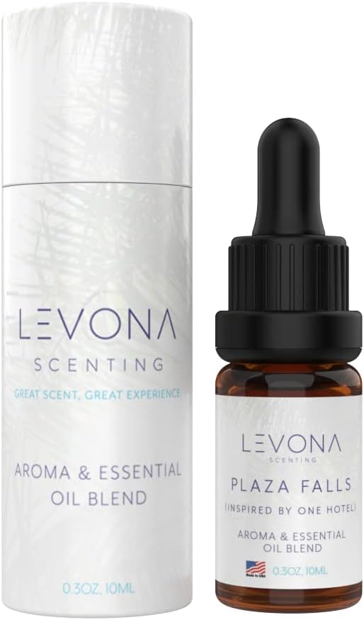 Levona Scent Essential Oils - Scents for Home, Hotel & Office Use - Perfect for Home Diffuser & Humidifiers - Aroma Fragrance Oil, Ideal for Massage, Relaxation, and Spa - Plaza Falls, 10ml
