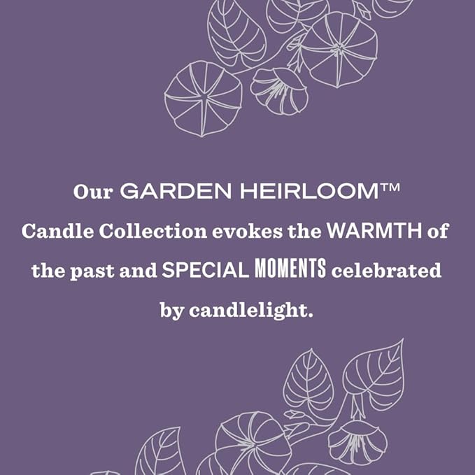 MRS. MEYER'S Clean Day Garden Heirloom Scented Soy Candle, Large, Moonflower Scent, 14 Ounce Candle