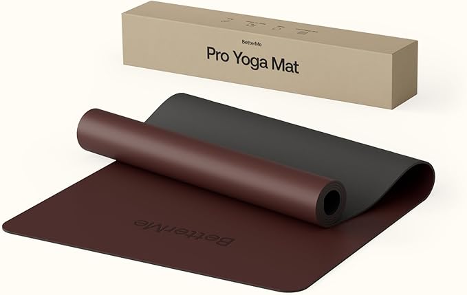 BetterMe Pro Yoga Mat - Non-Slip Yoga Mat for Home Workouts - Lightweight & Thoughtful Quality Exercise & Workout Mat for Yoga, Pilates and Fitness