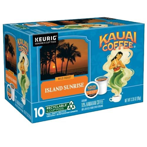 Kauai Coffee K-Cup Pods for Keurig Brewers – Arabica Coffee, 10% Hawaiian – Mild, Medium and Dark Roast, Rich, Smooth, No Bitterness – Four Flavors, 4 Packs of 10 Single Serve K-Cups