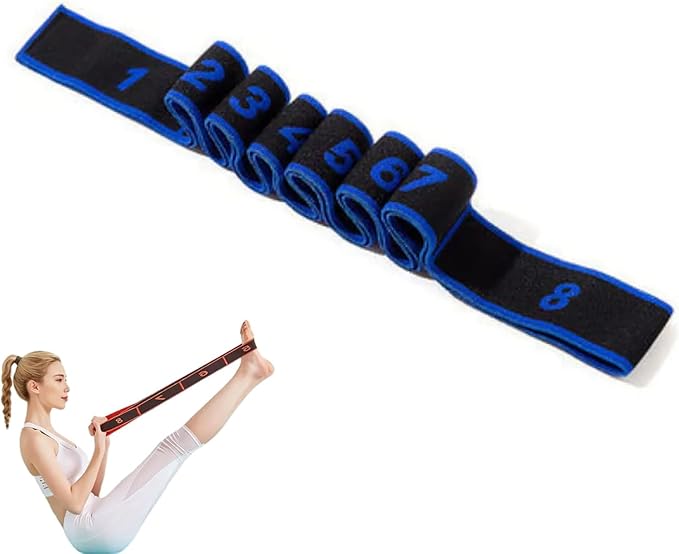 Fitness Resistance Band for Stretching and Yoga, Numbered Resistance Band, Elastic Stretching Strap for Yoga, Stretching, Pilates, Fitness, Durable Stretching Equipment