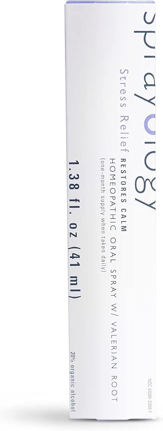 Sprayology StressRelief Homeopathic Oral Spray, Natural Stress & Worry Support, Fast-Acting Mood & Irritability Relief, Vegan, Gluten-Free, Lactose-Free, 30-Day Supply (1.38 fl oz)