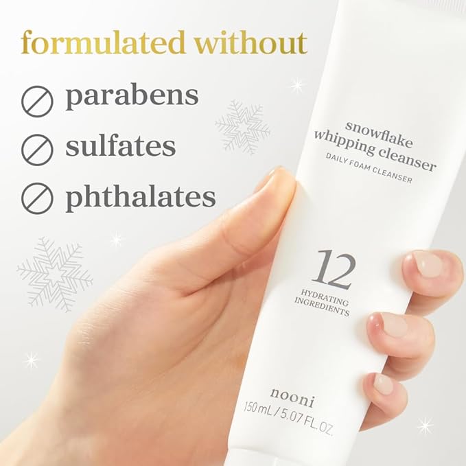NOONI Korean Double Cleansing Duo Set - Oil Cleanser & Whipping Foam Face Wash | Pore Cleansing Oil & Foam for Sensitive Skin, Makeup Remover Oil, K-Beauty Glass Skin Care, Gift Set, Christmas Gifts