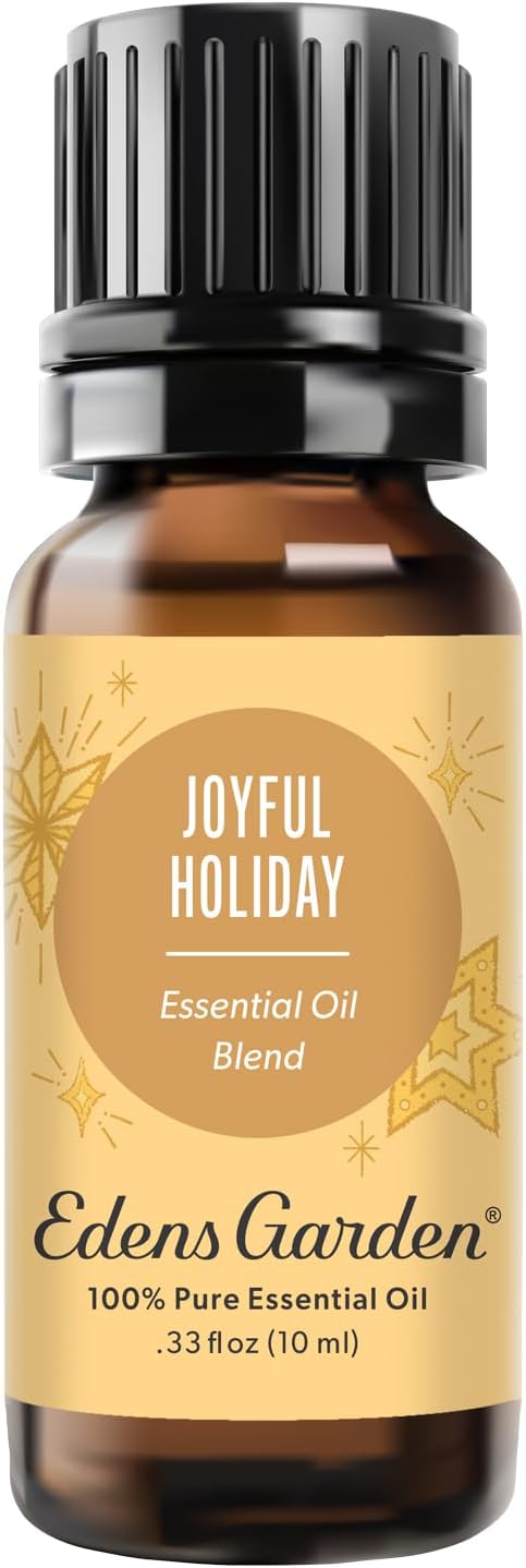 Edens Garden Joyful Holiday Essential Oil Blend- 100% Pure Premium Grade, Christmas Essential Oils for Diffuser, Winter Holiday Joy Scented, No Fragrance Oils, for Home Diffusers 10 ml (.33 fl oz)