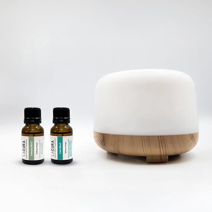 Lacura Immune & Calm Essential Oil Blend Bundle – Immune Blend 15ml + Calm Blend 15ml – Aromatic & Topical Use