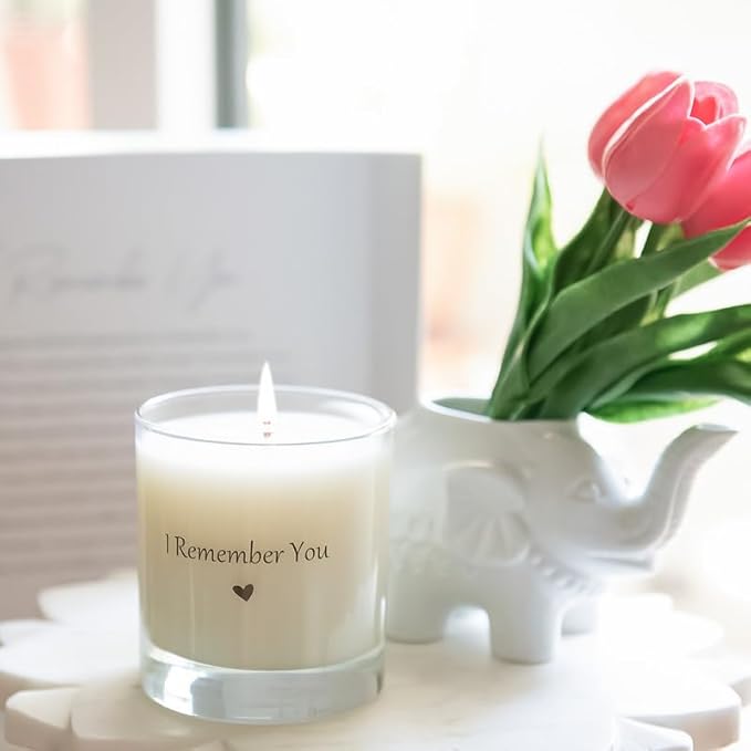 Sympathy Gift Basket for Loss of a Loved One | Hand Poured Scented Candle with Premium Wick Trimmer, Candle Snuffer, & Wick Dipper | Bereavement Candle Gifts with Matchbox