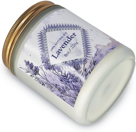 Scented Candles Gifts for Women, Home Decor Soy Candles for Birthday, Thanksgiving, Christmas, Anniversary Aromatherapy Gifts or Just for Enjoying Life and Personal Relaxation Healing (7oz, Lavender)
