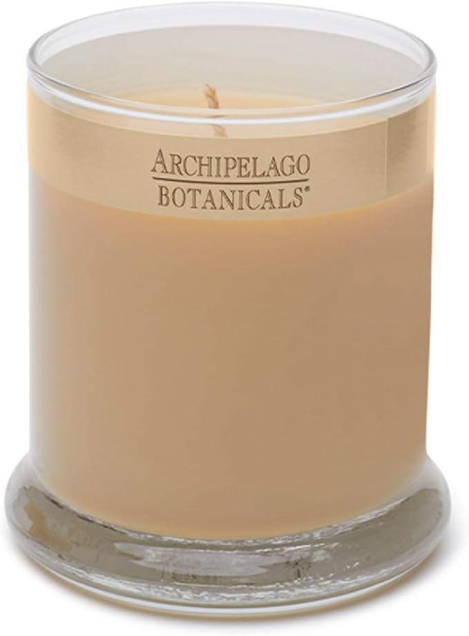 Archipelago Botanicals Kashmir Glass Jar Candle, Kashmir Vanilla, Orange Blossom and Sandalwood Scent, Lead-Free Candle Wicks, Burns Approx. 60 Hours (8.6 oz)