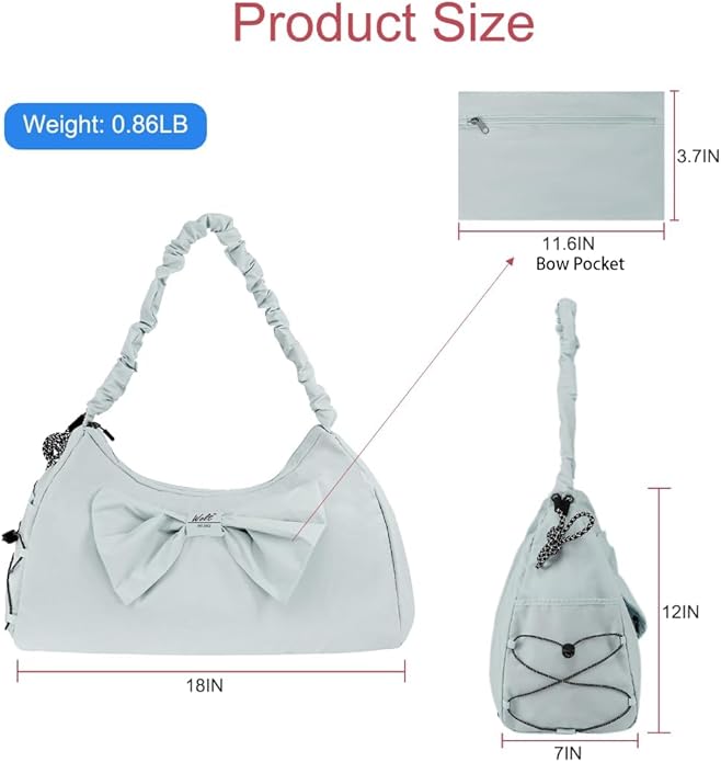 WOLT Gym Bag For Women, Yoga Mat Bag with Shoes Compartment, Wet Pocket and Water Bottle Pocket