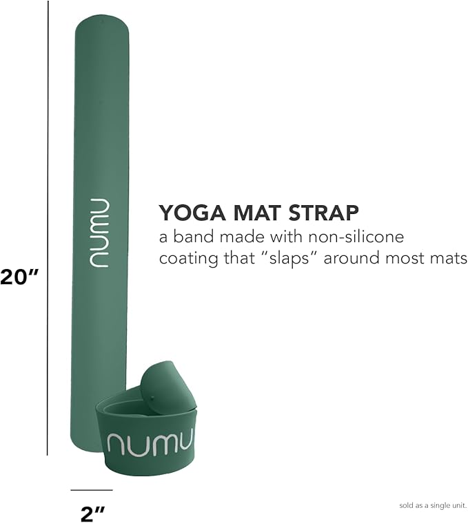 Numu Yoga Mat Strap Slap Band - Easy Snap On to Keep Exercise Mat Tightly Rolled and Secured for Yoga Mat Storage and Travel