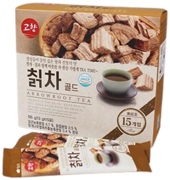 Korean Kudzu (Arrowroot) Tea Mix 칡차 Traditional Herbal Drink Powder with Kudzu Root | Instant Stick Packs, Easy to Brew | Naturally Caffeine-Free | DAHLORE (Kudzu)