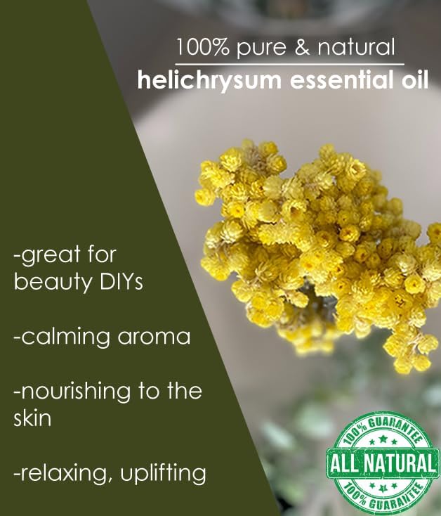 Helichrysum Essential Oil – 2 fl oz – 100% Pure, Natural, Undiluted – Aromatherapy Oil - GreenHealth