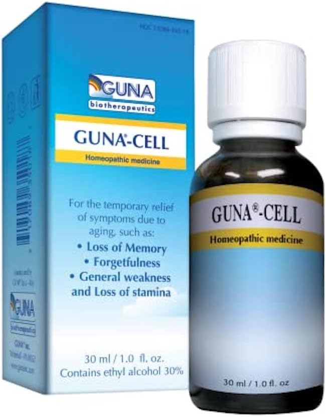 Guna Cell Homeopathic Provides Temporary relief of signs of aging and fatigue, such as: general weakness and forgetfulness. - 1 Ounce
