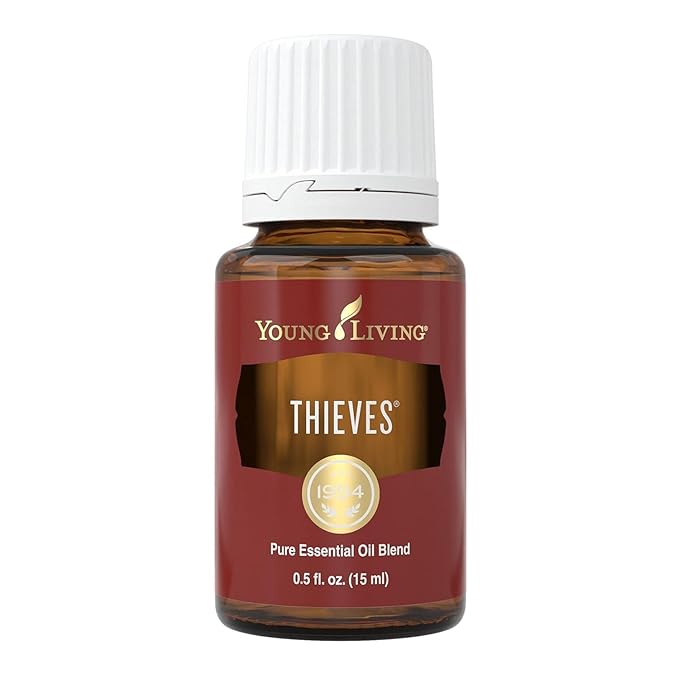 Young Living Thieves Essential Oil Blend | 15 ml | Supports Immune System & Cleansing | Clove, Lemon, Cinnamon Bark, Eucalyptus Radiata, Rosemary | 100% Pure Therapeutic Grade perfect for a hair oil