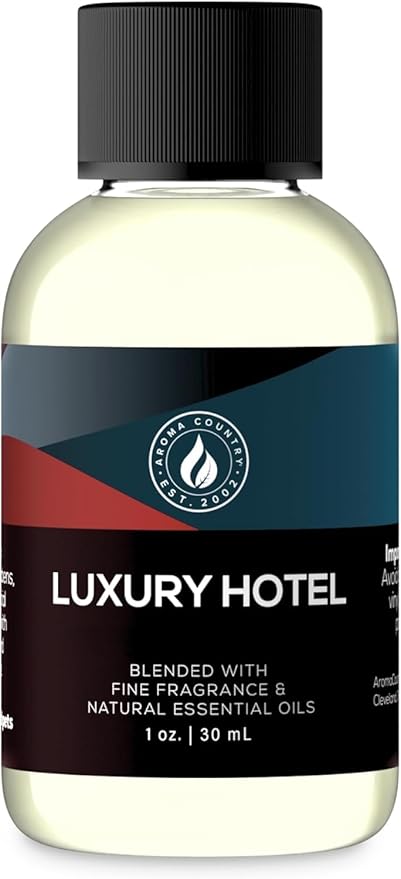 Aroma Country Luxury Hotel Diffuser Oil Scent Oil for Diffuser & Air Fresheners for Home - Essential Oil Diffuser Refill, Home Fragrance Collection with Gardenia & Amber (1 Fl. Oz)