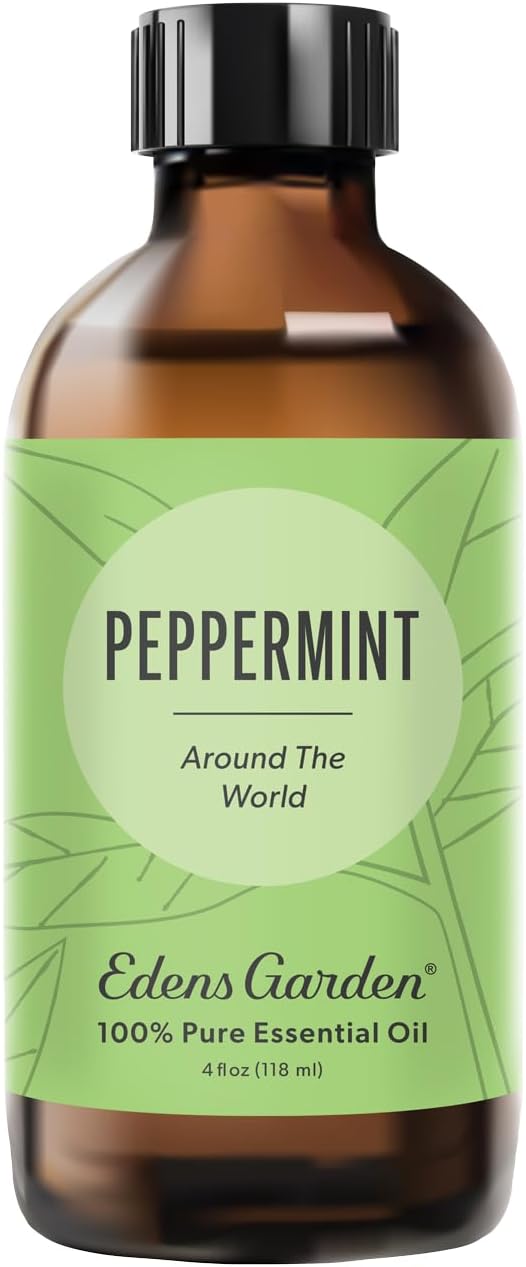 Edens Garden Peppermint Around The World Essential Oil- 100% Pure Premium Grade, Undiluted, Natural, Therapeutic, Aromatherapy, The Best for Diffuser, Candle, Laundry, Humidifiers 118 ml (4 fl oz)