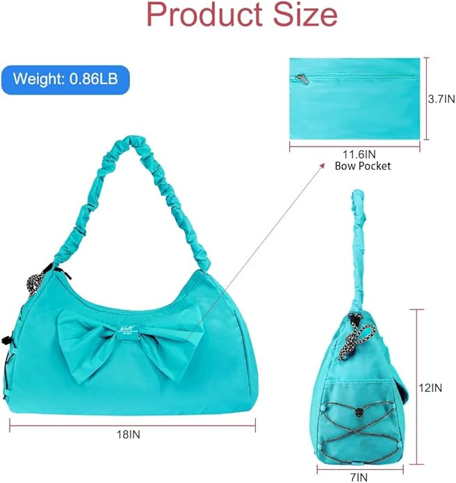 WOLT Gym Bag For Women, Yoga Mat Bag with Shoes Compartment, Wet Pocket and Water Bottle Pocket
