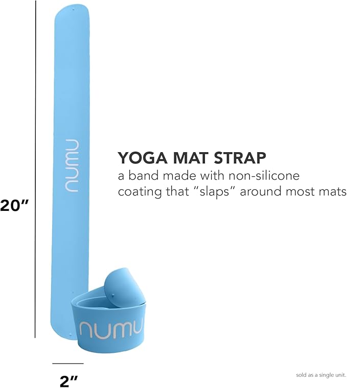 Numu Yoga Mat Strap Slap Band - Easy Snap On to Keep Exercise Mat Tightly Rolled and Secured for Yoga Mat Storage and Travel