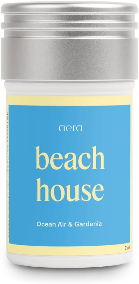 Aera Essential Oil Fragrance Diffuser + Beach House Scent Bundle for Large Rooms (500–1000 Sq Ft), Alexa Compatible + App Controlled Aromatherapy Waterless Diffuser – Hypoallergenic, Family & Pet Safe
