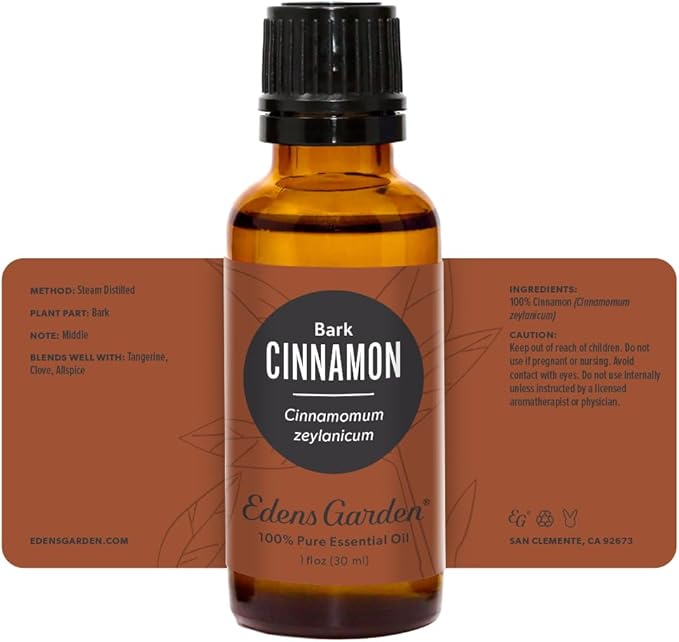 Edens Garden Cinnamon- Bark Essential Oil- 100% Pure Premium Grade, Undiluted, Natural, Therapeutic, Aromatherapy, The Best for Diffuser, Candle, Laundry, Humidifiers 30 ml (1 fl oz)