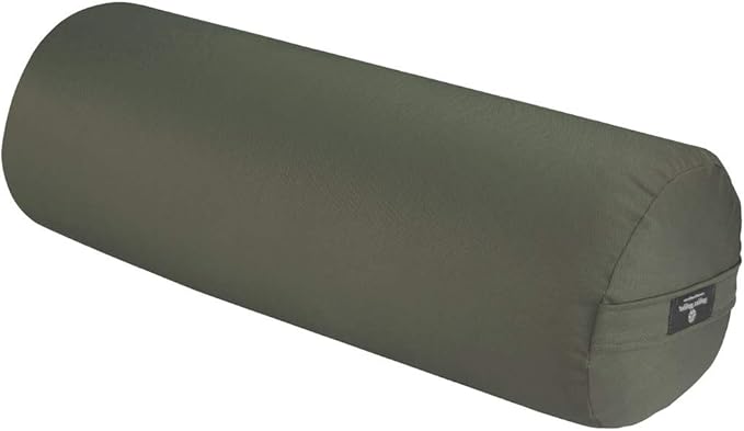 Hugger Mugger Round Yoga Bolster - Firm Round Shape, Higher Profile, Great Under Knees, Soft Support, Handmade in The USA