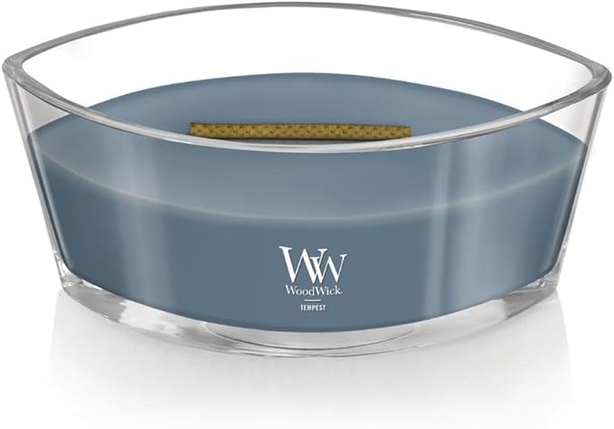 WoodWick Tempest Gifts for Women and Men, 16 oz Ellipse Candle with Crackling Wick