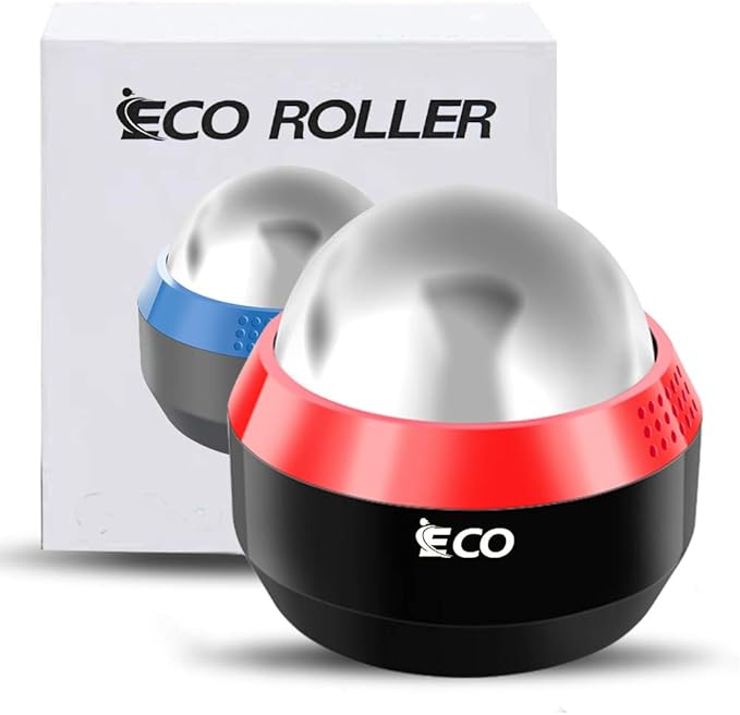 iECO Cryosphere Cold Massage Roller Ball - Massage Ball for Cold & Heat Relief, Myofascial Release, Trigger Point Therapy, Muscle Knots - Deep Tissue Ice Massager