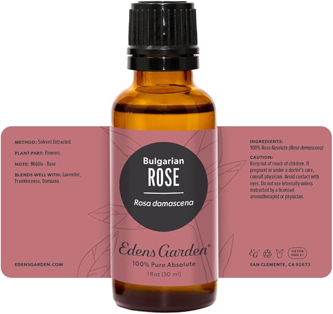 Edens Garden Rose- Bulgarian Absolute Essential Oil- 100% Pure Premium Grade, Undiluted, Natural, Therapeutic, Aromatherapy, The Best for Diffuser, Skin, Face, Hair 30 ml (1 fl oz)