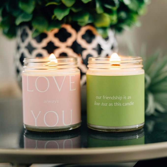 Fontana Candle Co. Celebration Collection, Love You Always – 9oz Scented Candle with Beeswax, Coconut Oil & Essential Oils – Wood Wick, Clean Burn – Non-Toxic Candles for Home & Room Décor