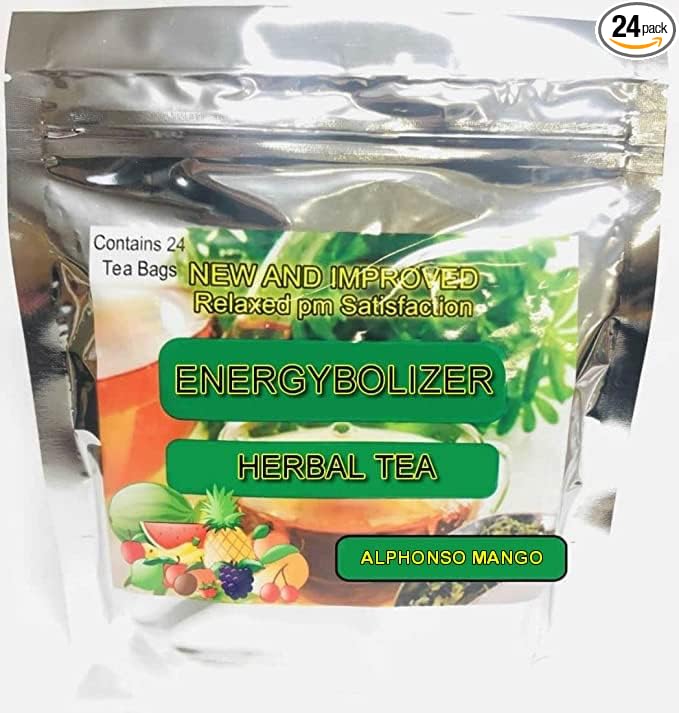 Energybolizer Perfect Weight Herbal Tea (24 Bags)| Natural Energy Booster for Women and Men | Increase Energy, Improve Digestion (Alphonso Mango)