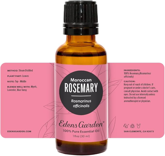 Edens Garden Rosemary- Moroccan Essential Oil- 100% Pure Premium Grade, Undiluted, Natural, Therapeutic, Aromatherapy, The Best for Diffuser, Skin, Laundry, Humidifiers 30 ml (1 fl oz)