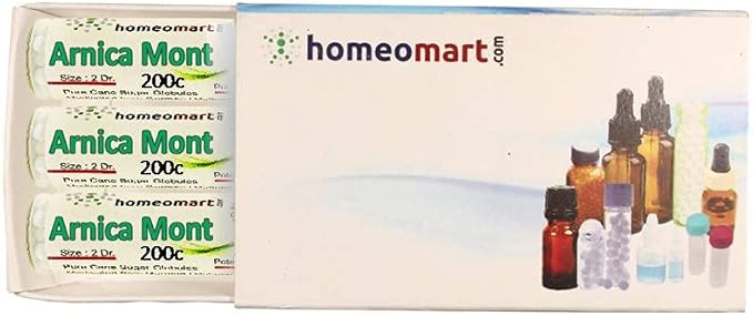 homeomart.com Arnica Montana Homeopathy Pellets (Pills) in 200C Potency, Pack of 3