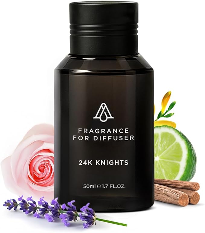 AromaPlan Hotel Scents 24 Knights, 1.7 Fl Oz (50 ml)-Home Luxury Aroma & Hotel Fragrance Essential Oil- Hotel Essential Oil for Aromatherapy- USA Made, Bolder Aroma & Longer Lasting