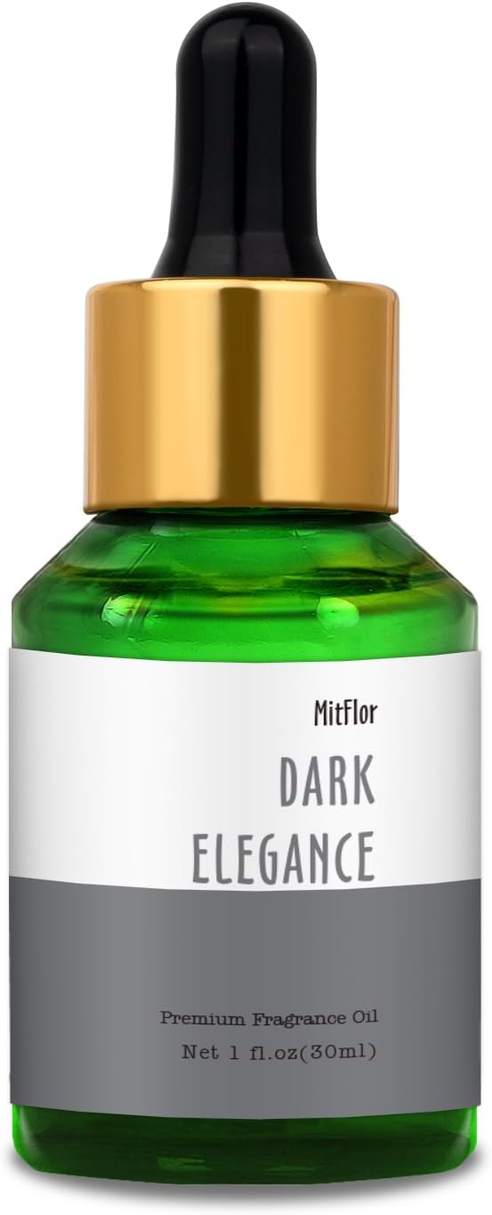 Dark Elegance Fragrance Oil, MitFlor 30ml Scented Essential Oil for Diffuser, Premium Fragrance Oil for Candle Soap Making, Men's Cologne Oil, Ideal for Making Perfume, Beard Oil and More