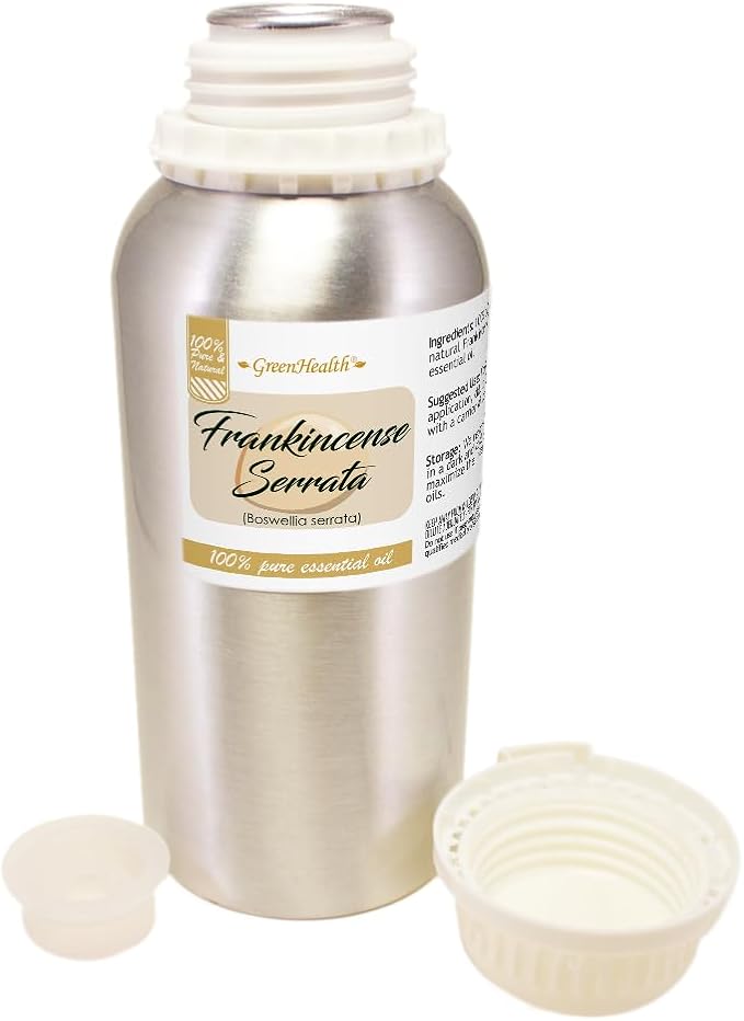 16 fl oz - Frankincense Essential Oil (100% Pure & Uncut), Aluminum Bottle - GreenHealth